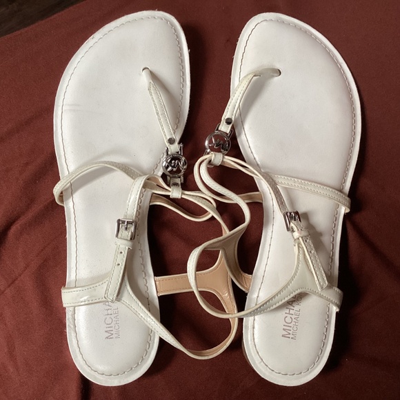 Michael Kors White Sandals Silver-tone Hardware Size unknown - Picture 5 of 10